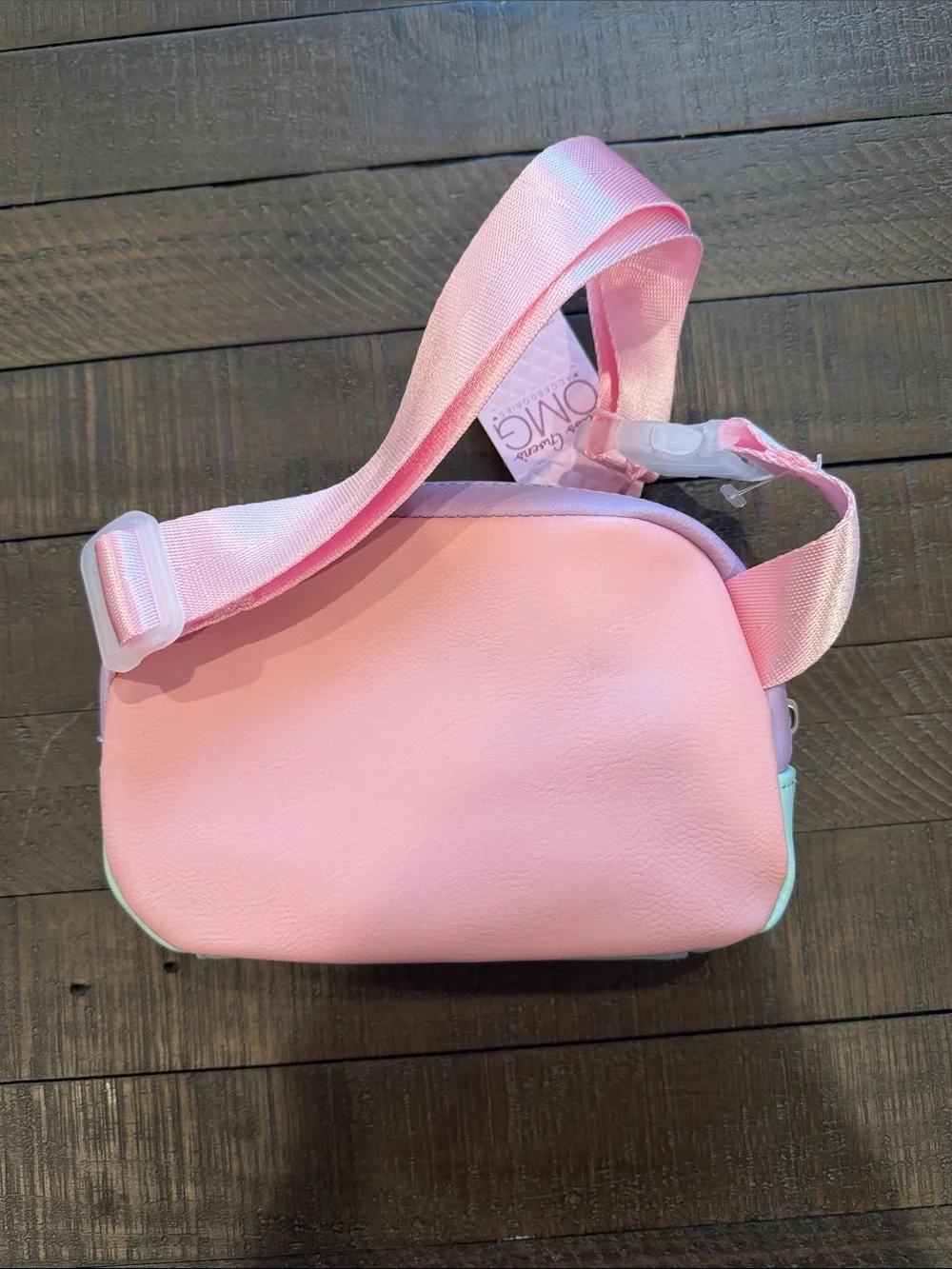 Quilted Pink Iridescent Crossbody Belt Bag